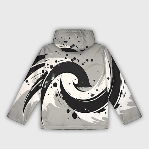 Женская ветровка Инь-янь абстракция - нейроарт / 3D-Черный – фото 2