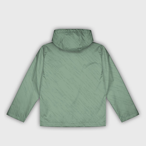Женская ветровка Текстура пыльно-зелёный однотонный / 3D-Белый – фото 2