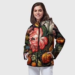 Ветровка с капюшоном женская Набивной рисунок, цвет: 3D-черный — фото 2