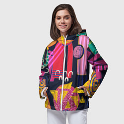 Ветровка с капюшоном женская Ширли мырли, цвет: 3D-белый — фото 2