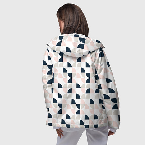 Женская ветровка Узор полукруг / 3D-Черный – фото 4