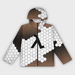 Ветровка с капюшоном женская Half life соты, цвет: 3D-черный