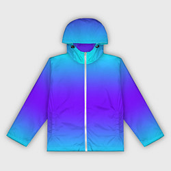 Ветровка с капюшоном женская Неоновый градиент текстура, цвет: 3D-белый