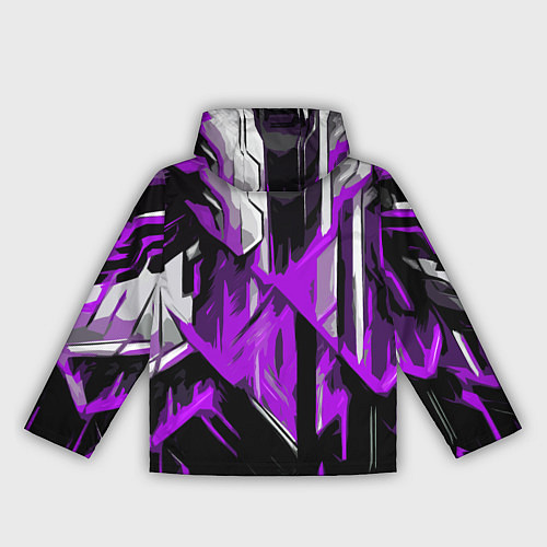 Женская ветровка White and purple abstraction on a black background / 3D-Белый – фото 2