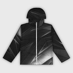 Ветровка с капюшоном женская Чёрно белая геометрия, цвет: 3D-белый