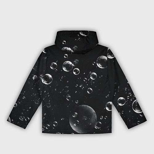 Женская ветровка Пузыри на черном фоне / 3D-Белый – фото 2