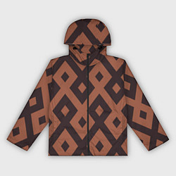 Ветровка с капюшоном женская Геометрический узор ромб, цвет: 3D-черный