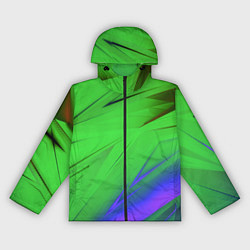 Ветровка с капюшоном женская Кислотно неоновая геометрия, цвет: 3D-черный