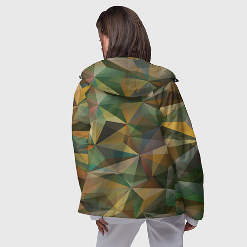 Женская ветровка Милитари абстракция стекло / 3D-Черный – фото 4