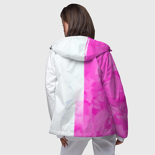 Женская ветровка Game over pink abstraction / 3D-Черный – фото 4