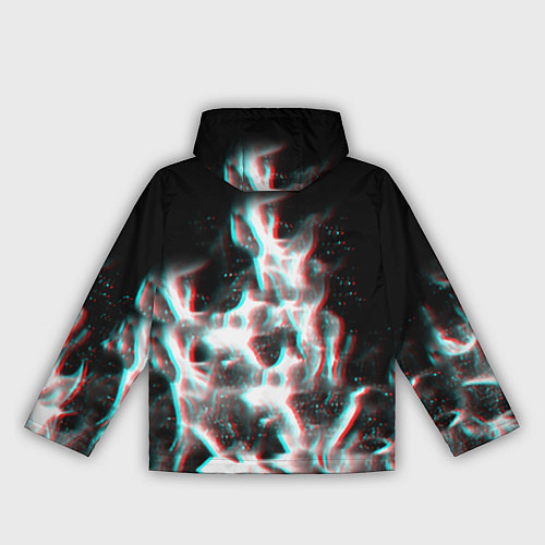 Женская ветровка Огонь глитч текстура / 3D-Белый – фото 2