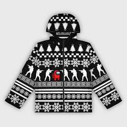 Ветровка с капюшоном женская Among us x cs go, цвет: 3D-черный