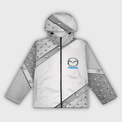 Ветровка с капюшоном женская Mazda текстура метал, цвет: 3D-черный