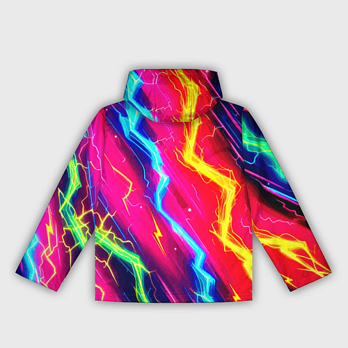 Женская ветровка Абстракция из неоновых молний - нейроарт / 3D-Белый – фото 2