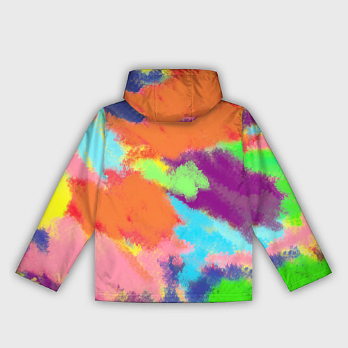 Женская ветровка Яркие пятна мелками - текстура / 3D-Белый – фото 2