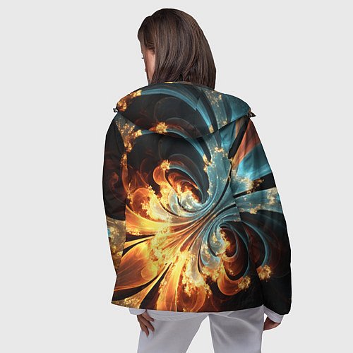 Женская ветровка Абстрактный фрактал / 3D-Черный – фото 4