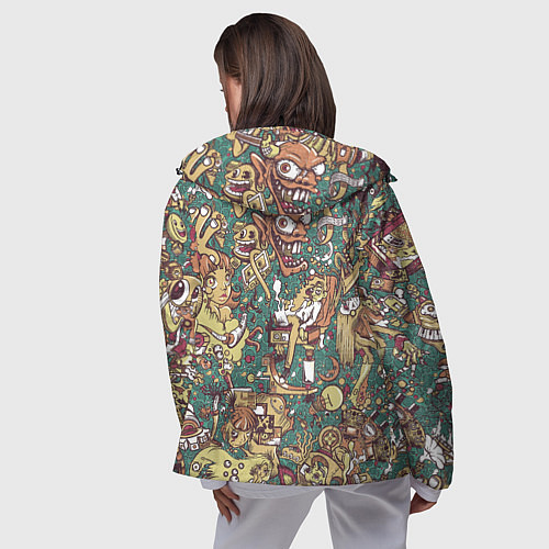 Женская ветровка Монстры и девушки / 3D-Черный – фото 4