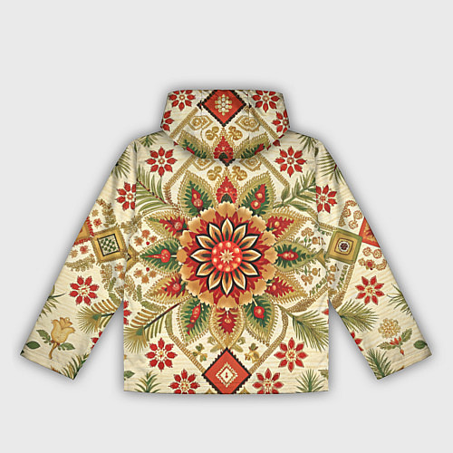 Женская ветровка Русские классические узоры и орнамент / 3D-Белый – фото 2