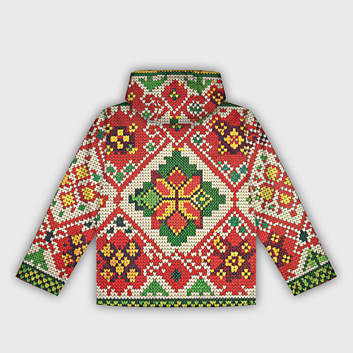 Женская ветровка Классические русские узоры и орнамент / 3D-Белый – фото 2