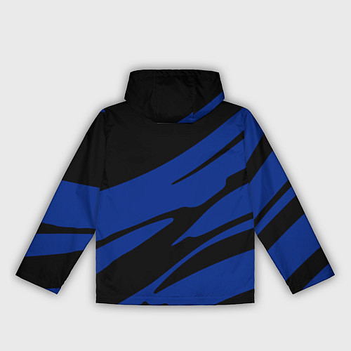 Женская ветровка Чёрно-синий полосами / 3D-Черный – фото 2