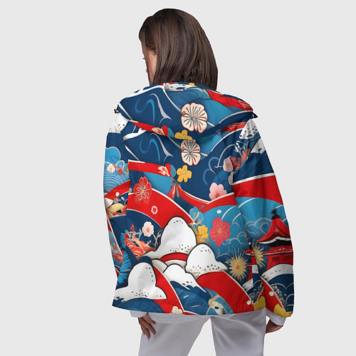 Женская ветровка Восточная аппликация / 3D-Черный – фото 4