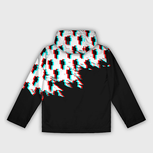 Женская ветровка Billie Eilish pattern glitch / 3D-Белый – фото 2