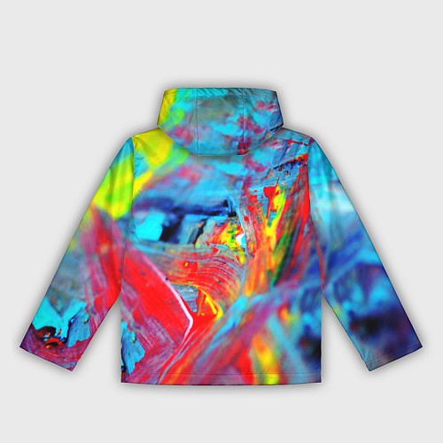 Женская ветровка Абстрактные краски неон / 3D-Белый – фото 2