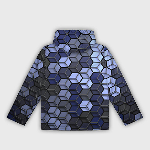 Женская ветровка Серо синие соты / 3D-Белый – фото 2