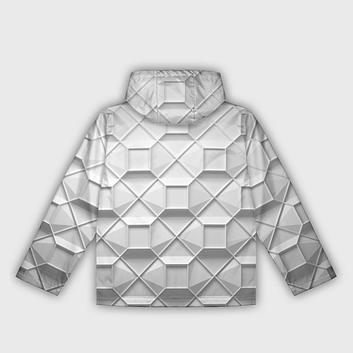 Женская ветровка Бело серая геометрия / 3D-Белый – фото 2