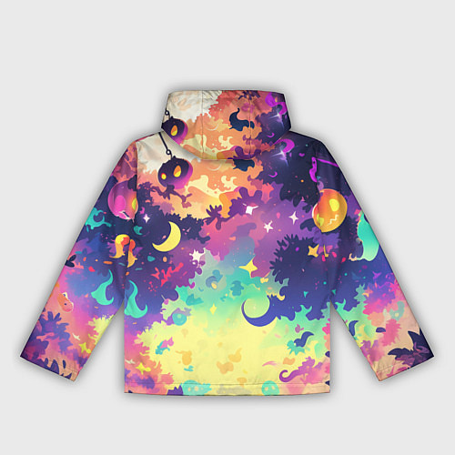 Женская ветровка 2 котика ведьмы / 3D-Белый – фото 2