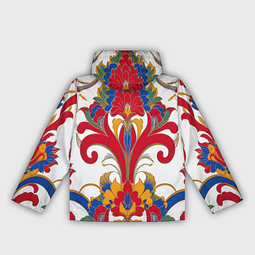 Женская ветровка Яркий алый узор / 3D-Белый – фото 2