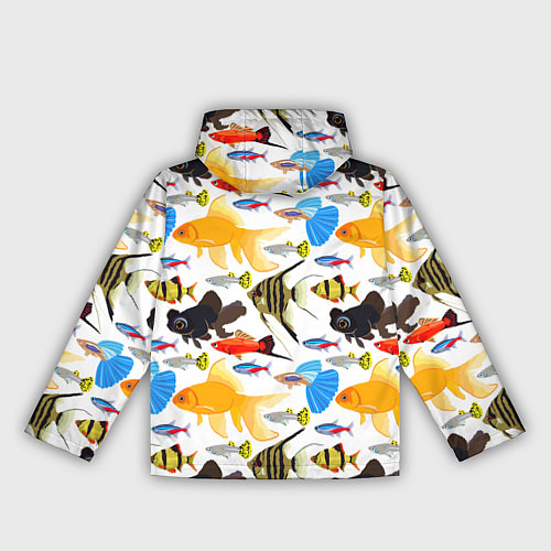 Женская ветровка Аквариумные рыбки паттерн / 3D-Белый – фото 2