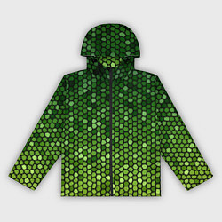 Ветровка с капюшоном женская Мозаика под зеленую змею, цвет: 3D-черный