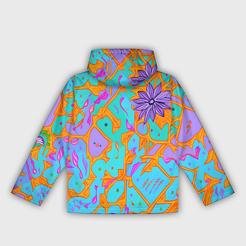 Женская ветровка Яркая абстракция цветы / 3D-Белый – фото 2