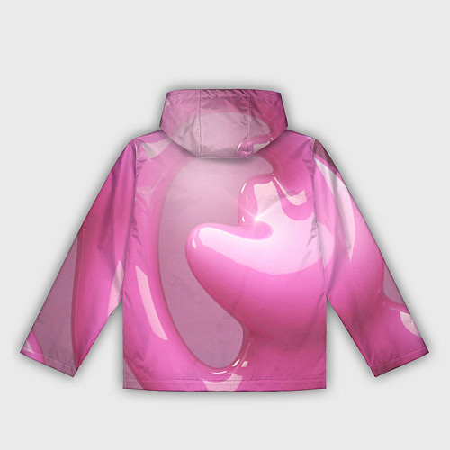 Женская ветровка Розовые краски абстракция / 3D-Белый – фото 2