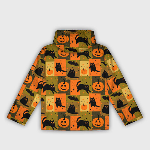Женская ветровка Хэллоуин мозаика / 3D-Белый – фото 2