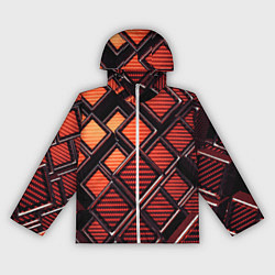 Ветровка с капюшоном женская Геометрия карбон, цвет: 3D-белый