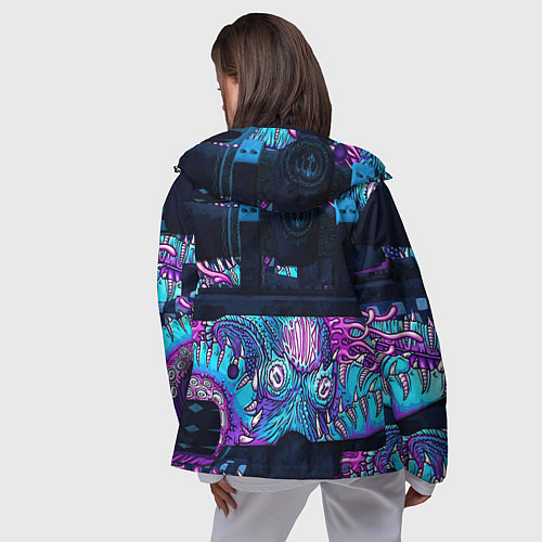 Женская ветровка CS GO neon blob / 3D-Черный – фото 4