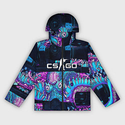 Ветровка с капюшоном женская CS GO neon blob, цвет: 3D-черный