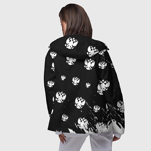 Женская ветровка Герб РФ паттерн / 3D-Черный – фото 4