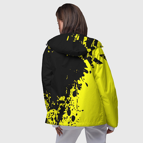 Женская ветровка Манчестер Юнайтед краски / 3D-Черный – фото 4