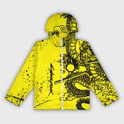 Ветровка с капюшоном женская Syberpunk dragon tatoo, цвет: 3D-белый