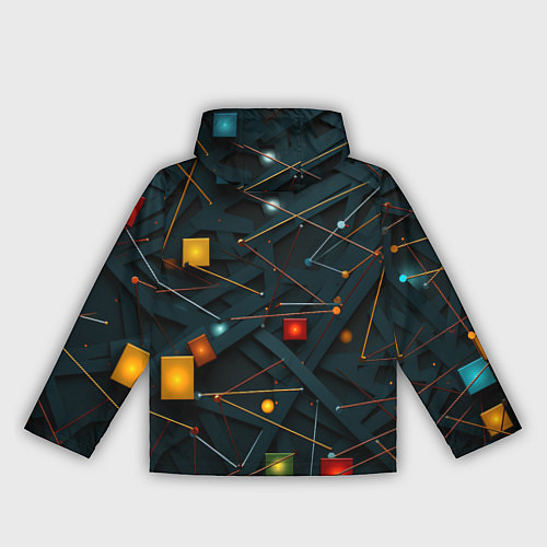 Женская ветровка Геометрическая абстракция / 3D-Белый – фото 2