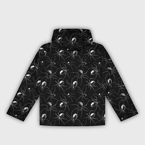 Женская ветровка Паттерн с пауками / 3D-Черный – фото 2