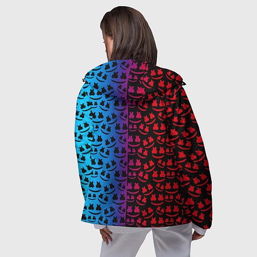 Женская ветровка Marshmello gradient / 3D-Черный – фото 4