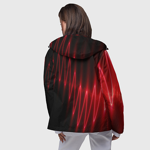 Женская ветровка Оптическая молния / 3D-Черный – фото 4