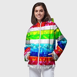 Ветровка с капюшоном женская Fortnite color line, цвет: 3D-белый — фото 2