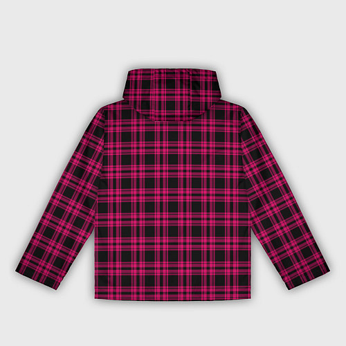 Женская ветровка Клетчатый чёрно-розовый / 3D-Черный – фото 2