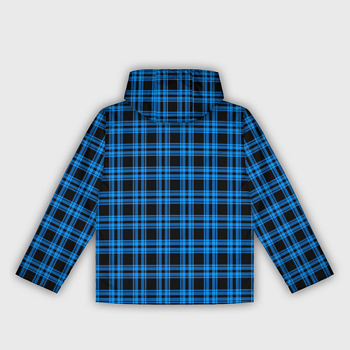 Женская ветровка Чёрно-голубой клетчатый / 3D-Черный – фото 2