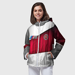 Ветровка с капюшоном женская Mercedes amg, цвет: 3D-белый — фото 2